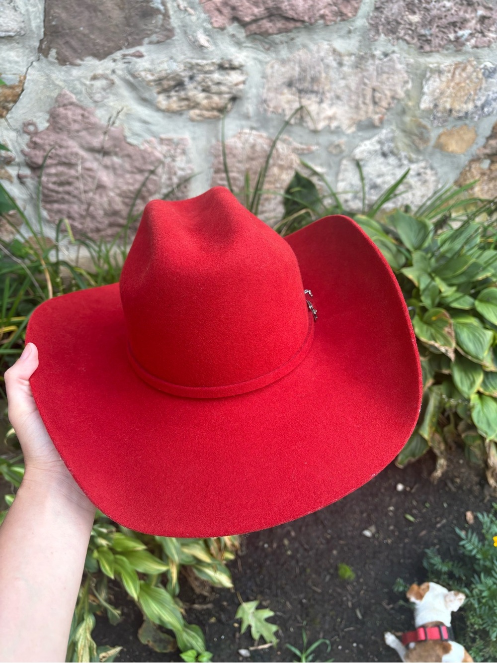 Nwt 2x Red Serratelli felt hat Sz 7 1/4